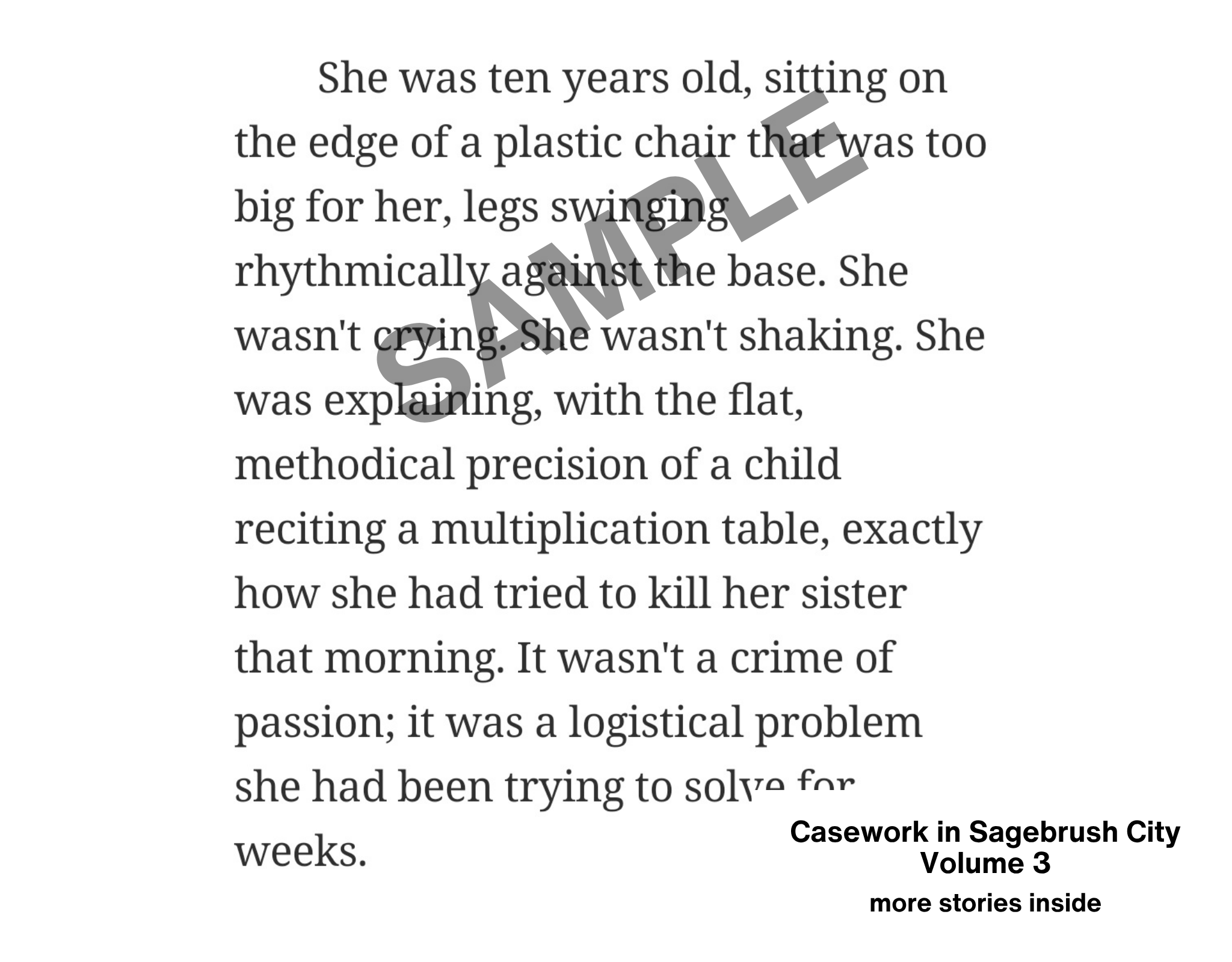 Casework in Sagebrush City vol 3 (instant download epub + pdf)